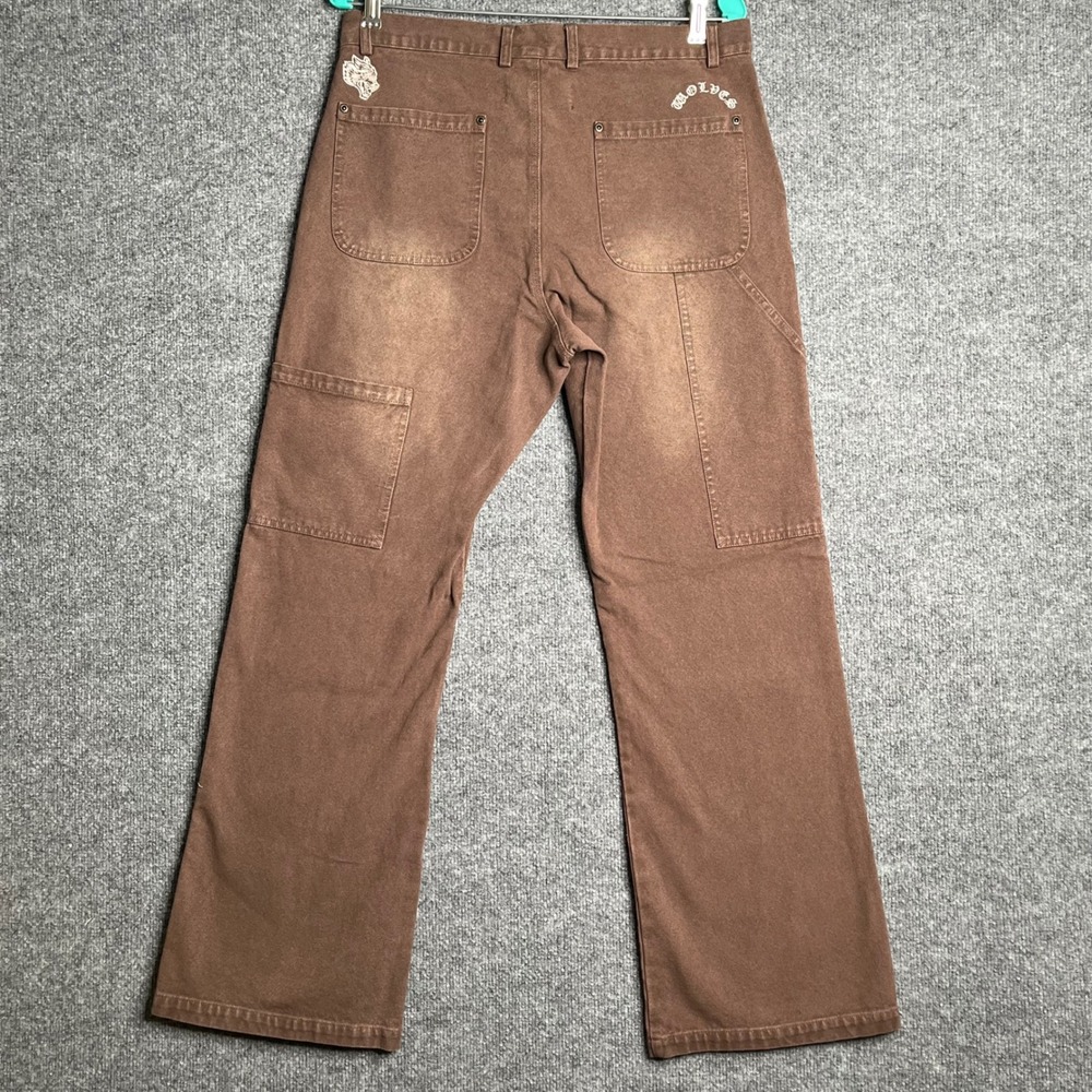 Darc Sport Chopper Hoffa Flare Pants Redwood Brown Mens 32 Double Knee NEW - Picture 8 of 12